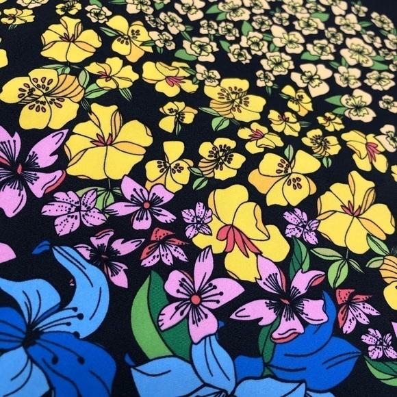 NEW Onia Rachel Floral Yellow Blue Pink Flower Black Stretchy One Piece Swimsuit - Picture 6 of 16